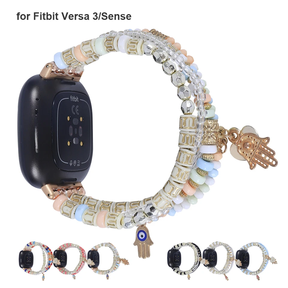 ZUZIS Bling Band Compatibile con Fitbit Versa 3 /Sense, Accessori per Braccialetti in Metallo Cinturino di Ricambio per Donne e Ragazze per Versa 3 / Sense,1