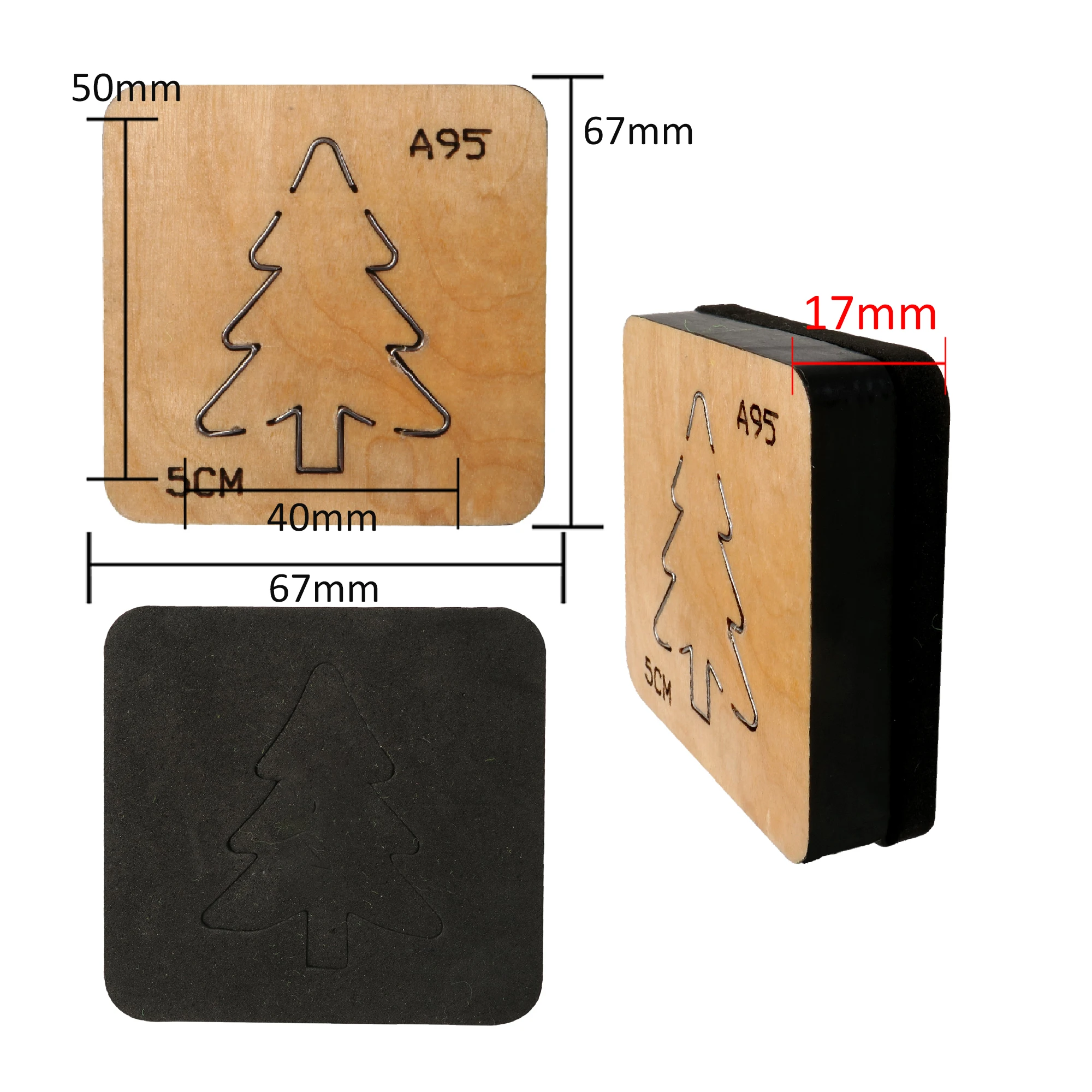 5cm Diy 칼 금형 활 나무 절단 다이 가죽 절단 금형 헤어 클립 일반적인 빅 샷 및 기계에 적합