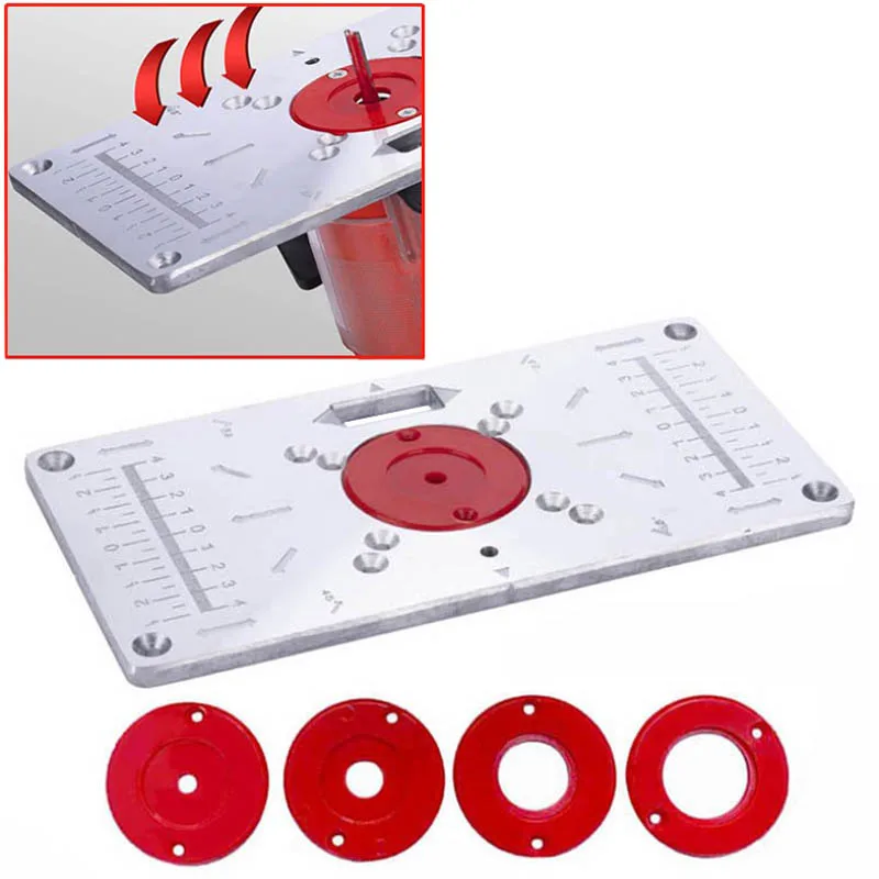 

Benches For Router 4 Flip machine Plate Rings Aluminum Insert board with RT0700C For Table trimming Woodworking