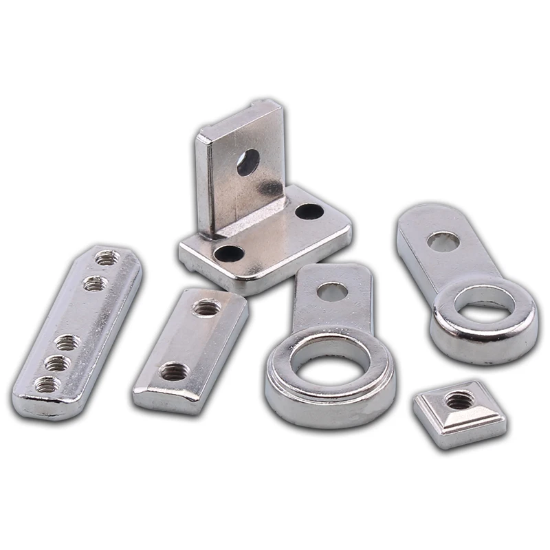 Accessori per Manipolatori, Parti di Fissaggio, Blocco Fisso in Metallo, Blocco a L, Dado a Cinque Fori Singolo e Doppio, Ventosa - immagine 2