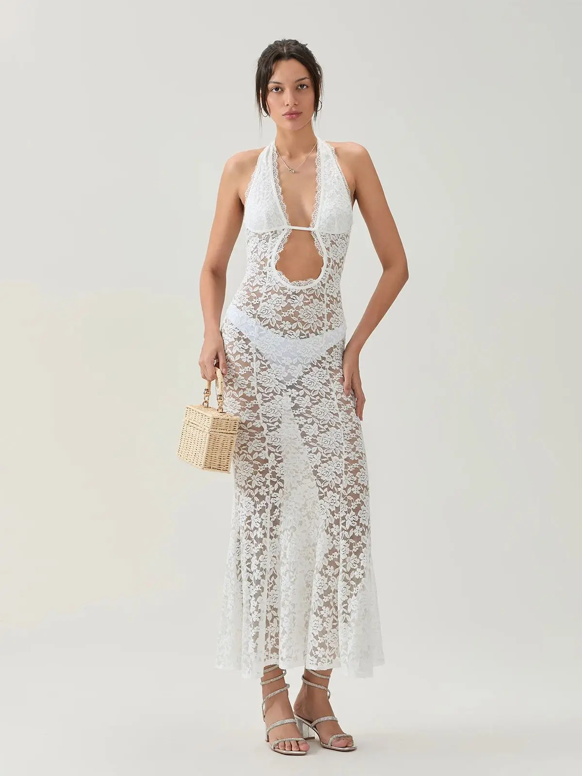 Long Sleeve See-through Bodysuit Turtleneck Elegant Club Party Female One Piece Outfits main image 1