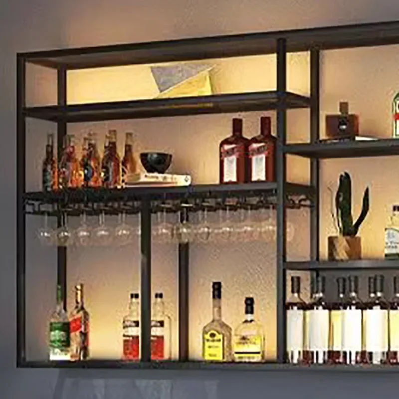 Modern Unique Wine Cabinets Commercial Wall Mounted Metal Retail Bar Cabinet Cellar Display Armario Para Vinos Home Decoration