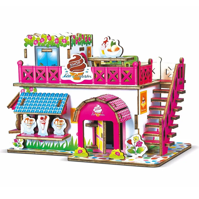 Jouet de maison assemblé en 3D pour enfants, bricolage, manuel, simulation  de villa, construction de château, puzzle amusant, planche en mousse,  cadeau pour enfants - AliExpress