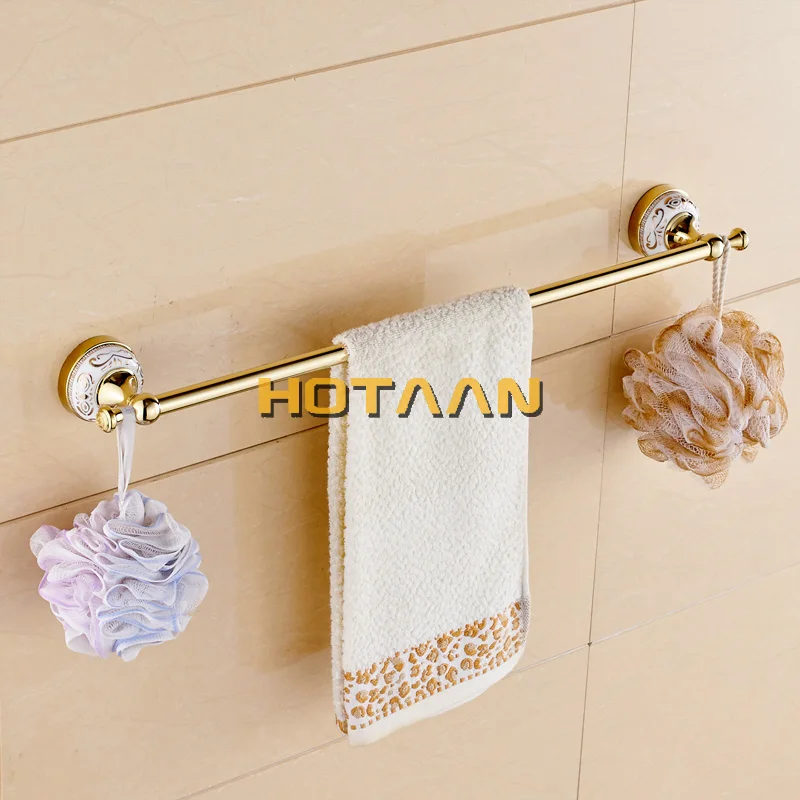 Stainless steel Bathroom Accessories Set Robe hook Paper Holder Towel Bar Towel Ring gold bathroom sets HT-810200-A