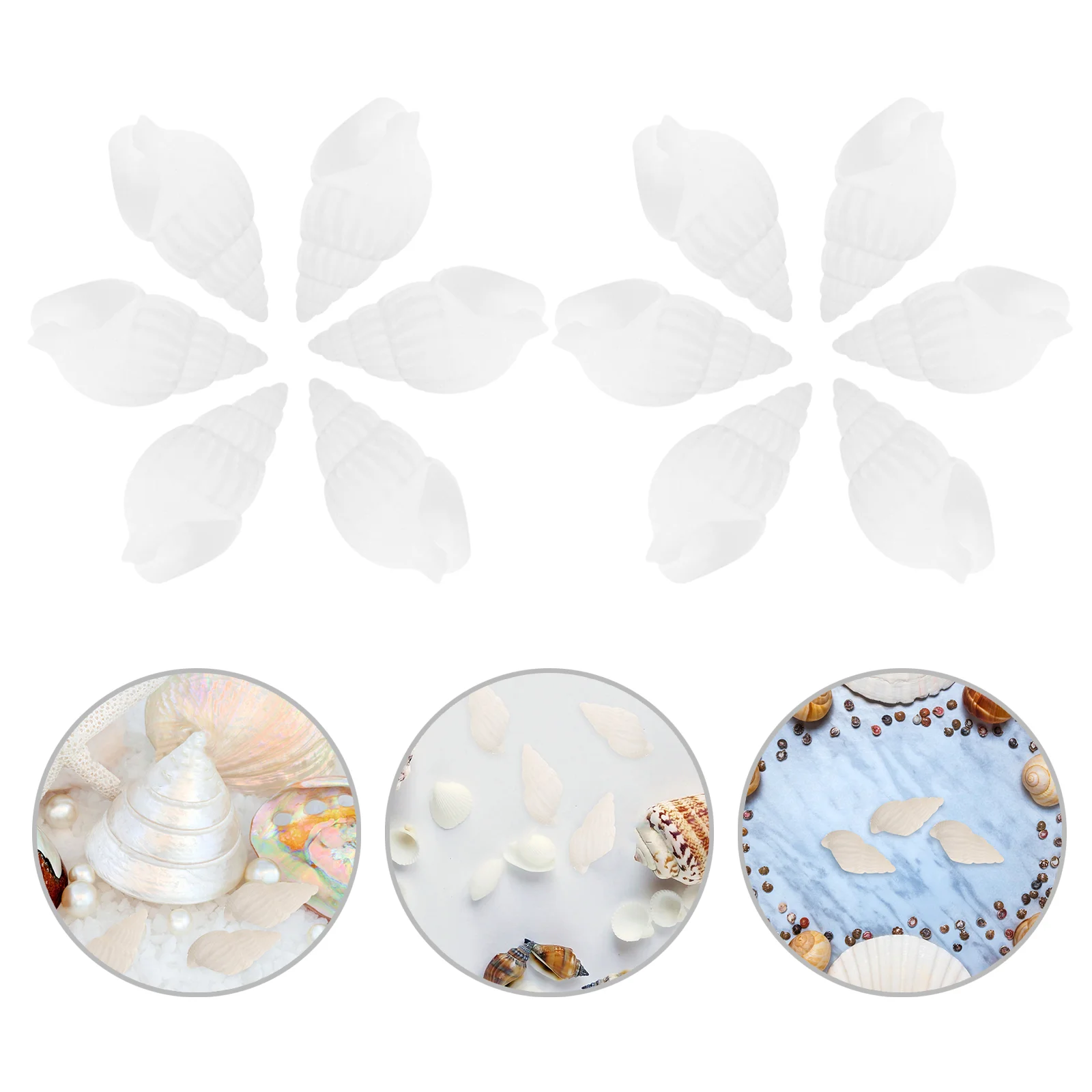 100pcs White Mini Sea Shell Conches Craft Wedding Garden Aquarium Decoration conch for wedding decor conch shell 5