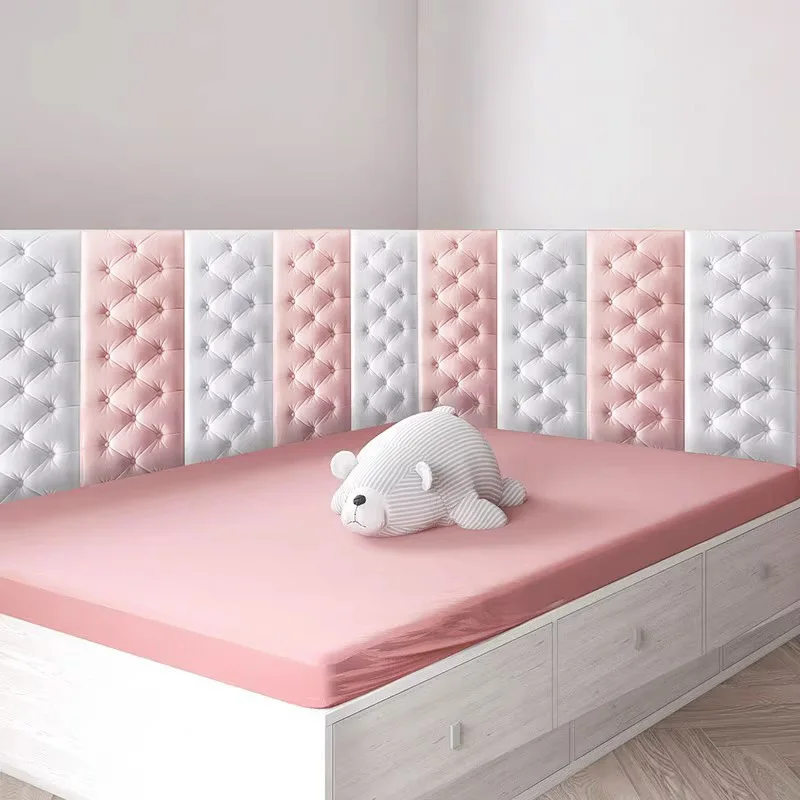 3D Wall Stickers Self-adhesive Waterproof Thicken Foam Tatami Anti-collision Wall Mat Kids Bedroom Background Decor Panels