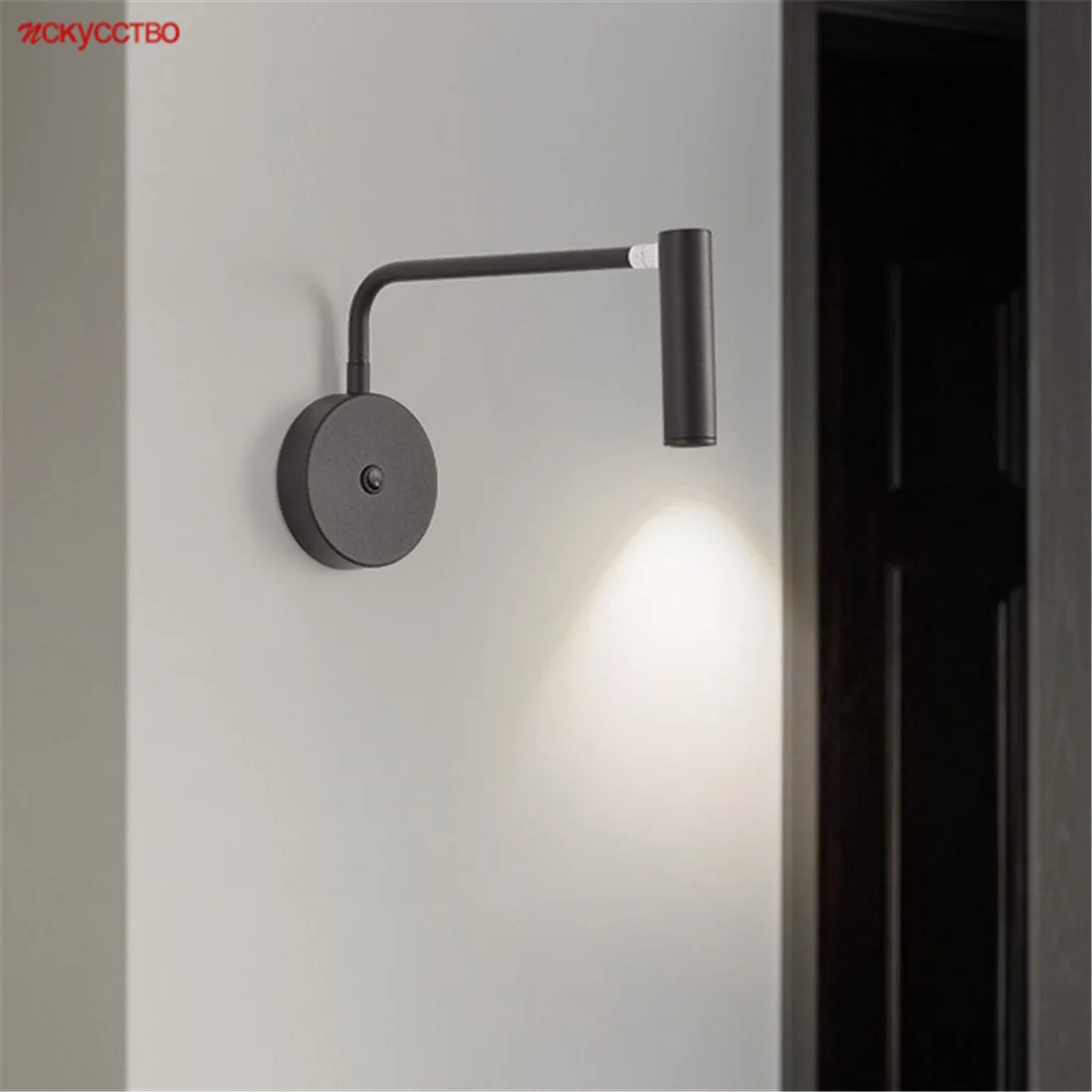 

Modern Minimalism Reading Wall Lamp With Switch Hotel Study Desk House Decor Bedside Swing Arm Fitting Bracket Light Fixtures