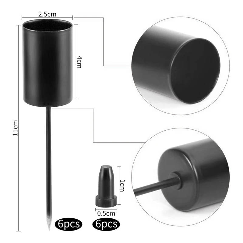 Candle Holders Candle Sticks Holder Taper Candles Skewer 6Pcs candle holders