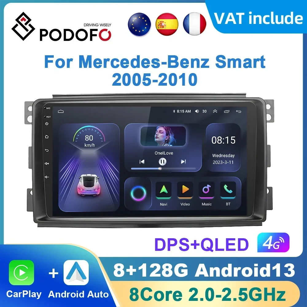 Navigation für Mercedes Benz Smart Fortwo 451 2006-2009 | CarPlay | An