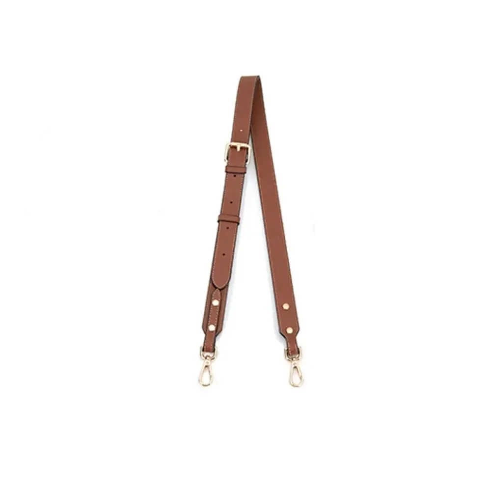 Premium Genuine Leather Shoulder Strap with Punch-Free Buckle Conversion