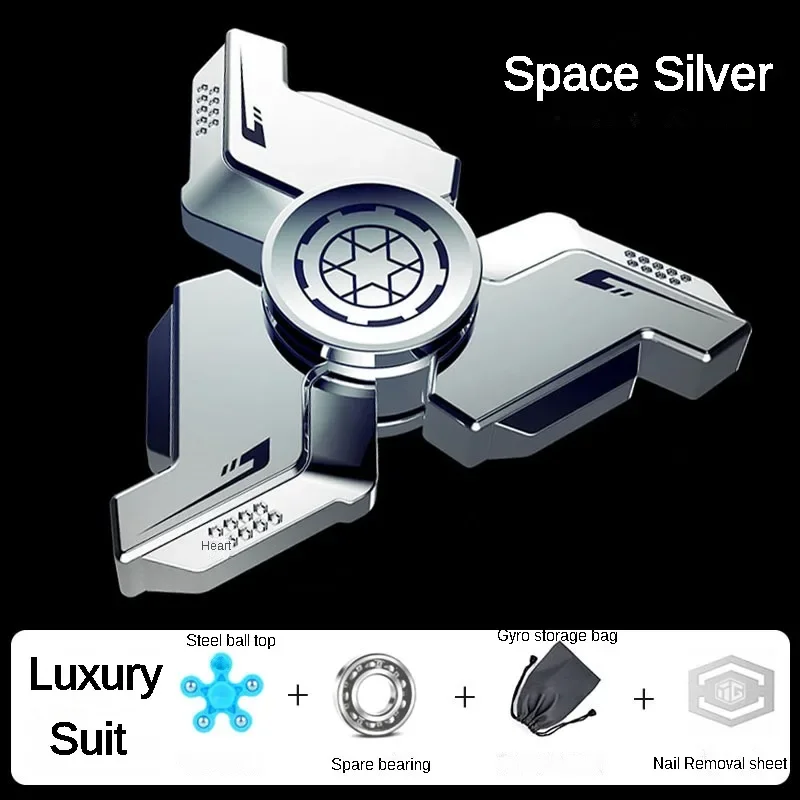 Fingertip Spinner Edc Office Decompression and Decompression Artifact Alloy Metal Finger Fingertip Spinner Adult Boy Toy