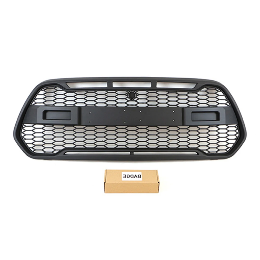 Rejilla superior para parachoques delantero de coche, accesorio para Ford Transit Custom (versión del norte de EE. UU.) 2014-2021, ABS, rejilla de radiador de carreras