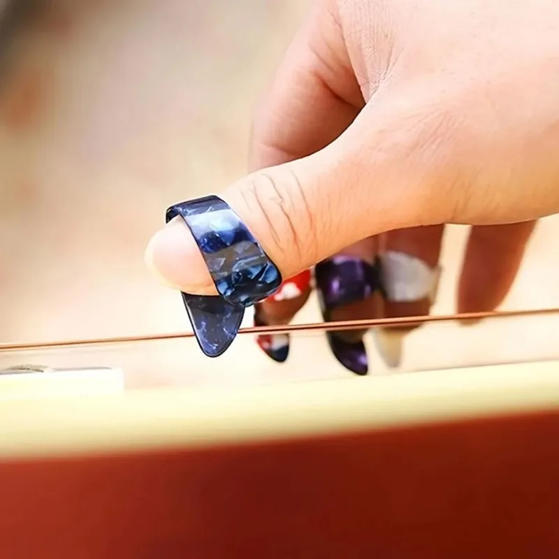 Portable Guitar Thumb Picks, Index Finger Picks, Random Colors, Practical and Convenient Music Instrument  Accessories