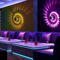 1/3/6Pcs RGB LED Wall Light รีโมทคอนโทรลแบบหรี่แสงได้เพดานเกลียวดาวน์ไลท์สําหรับ Hall KTV Bar Decor พื้นผิวติดตั้ง 2
