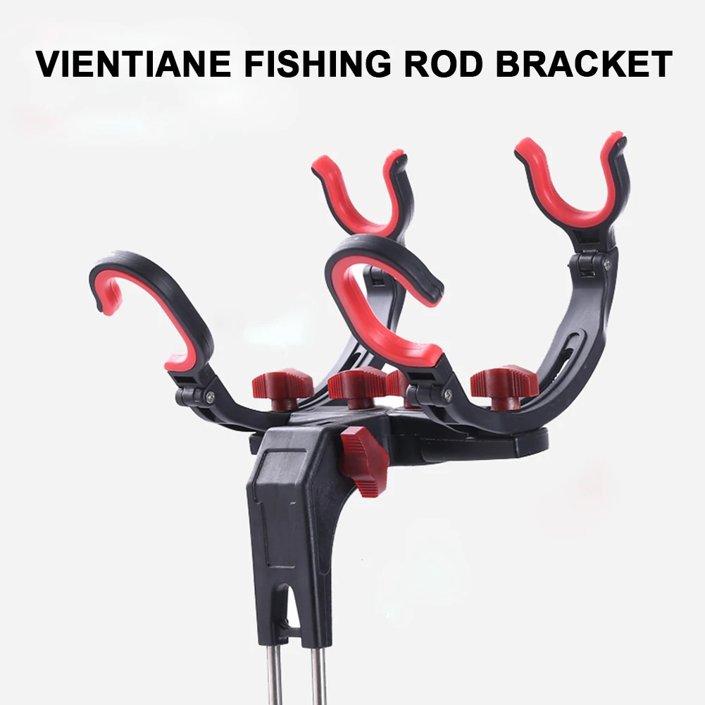 Fishing Foldable Fixed Pole Holder Bracket Sea Lake Single/Double Fish Rod Support Rack Stand Universal, fishing rod holder,fishing rod bracket,fishing rod support,fishing rod rest