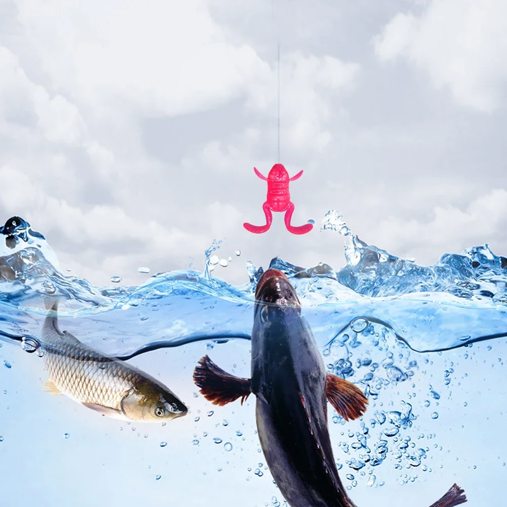 5Pcs Kick-Legged Frog Bait 4cm Frog Luya Floating Bait Attractive Fishing Bait for Saltwater Freshwater Easy to Hook Bass love