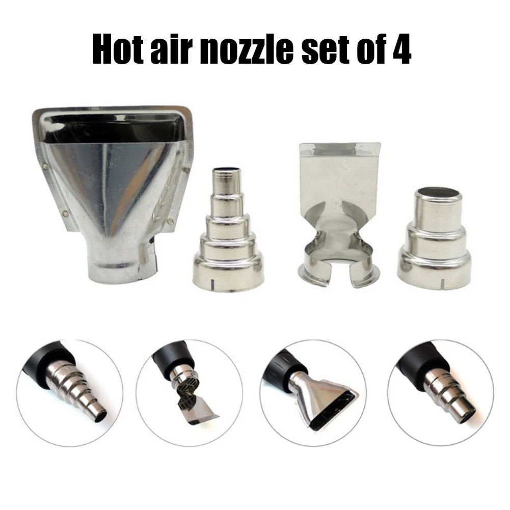 

4pcs Heat Gun Nozzles Diameter 35mm Hot Air Gun Nozzle Kit Leakage Prevention Heat Gun Attachments Universal for DIY Shrink Wrap