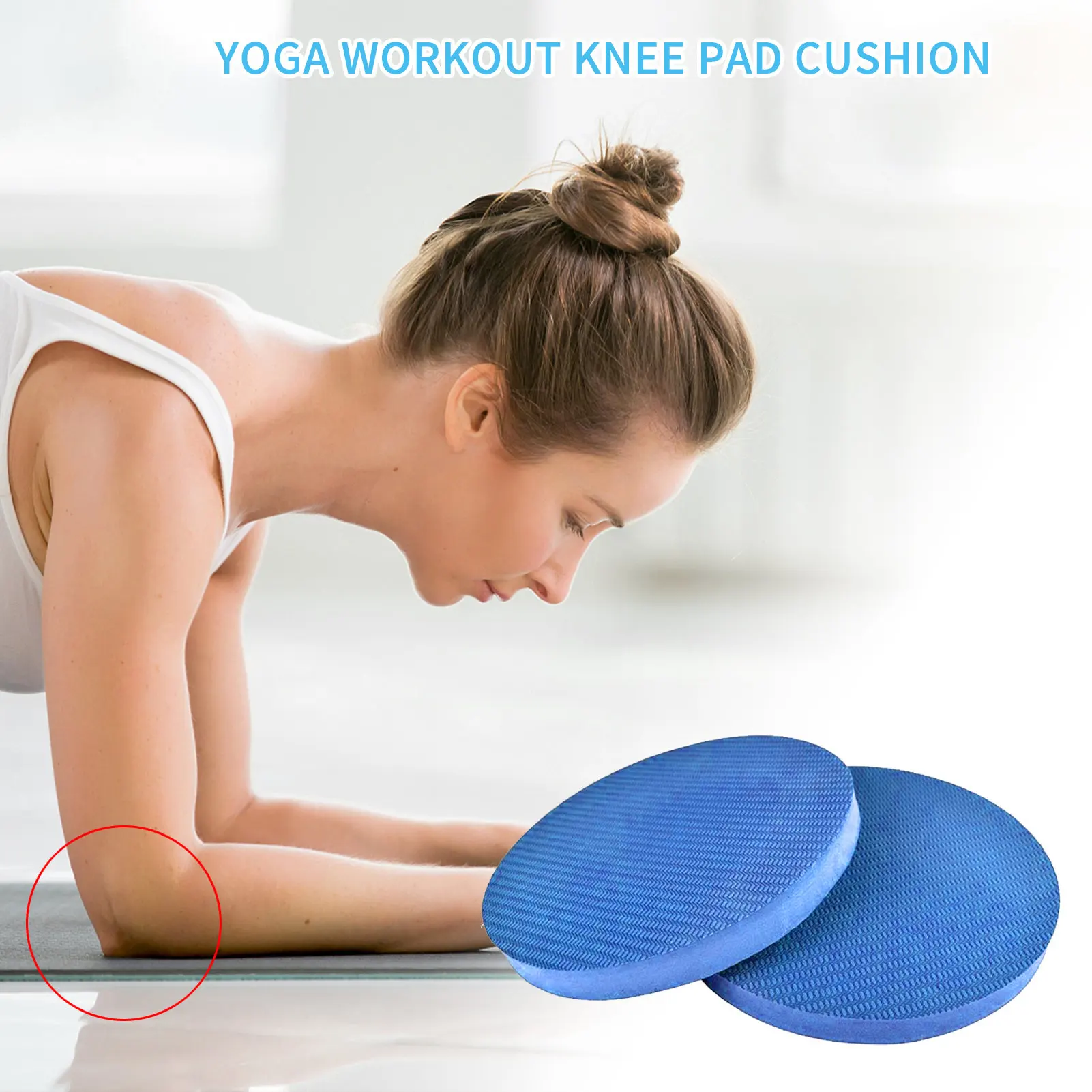 Foldable Round Yoga Knee Mat 15mm Thick Fitness Non Slip Mat Elbows Balance Support Pad Yoga for Fitness Exercise Sport
