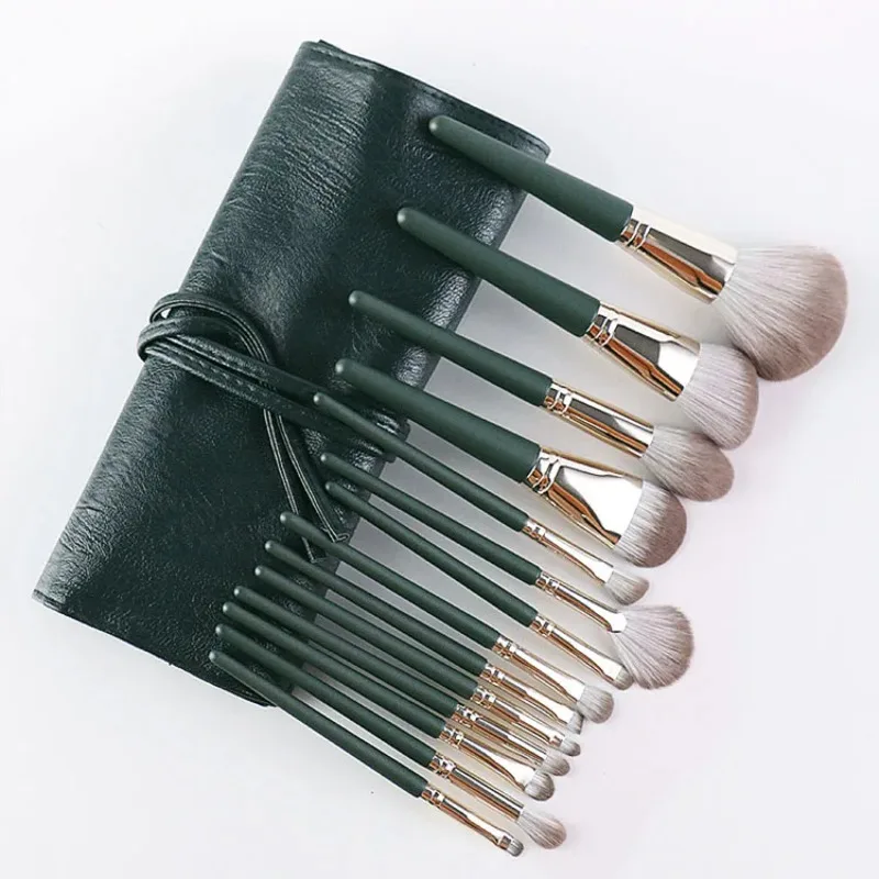 

14 Soft Hair Makeup Brush Set Powder Blusher Eye Shadow Powder Brush Beginner's Full Set of Makeup Tools