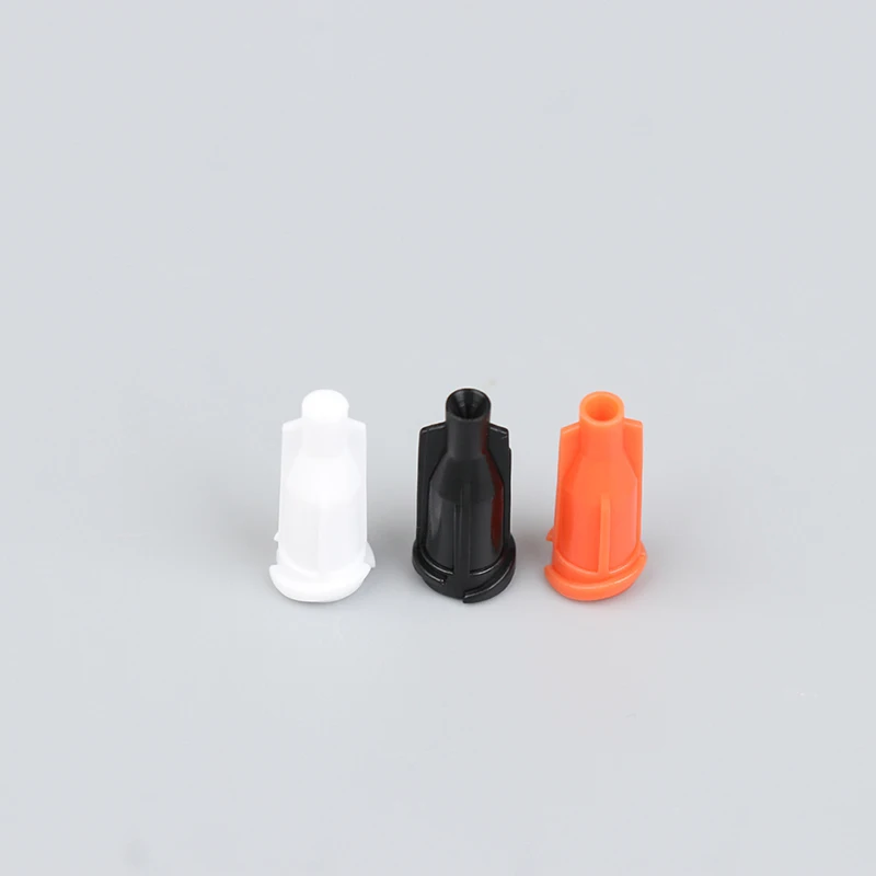 100Pcs Plastic Syringe Tips Caps Injector Dispenser Dispensing Needle Sealing Plug Standard Syringe Luer Stop Caps Supplies