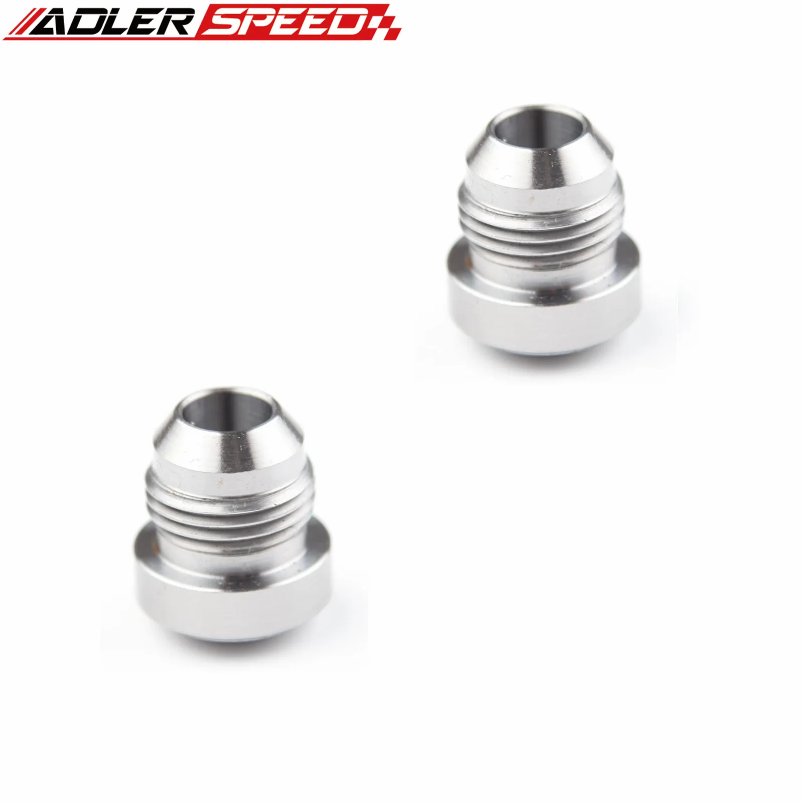 ADLERSPEED 2PCS -8 AN 8AN AN8 AN-8 수 연강 용접 피팅 마개 실버