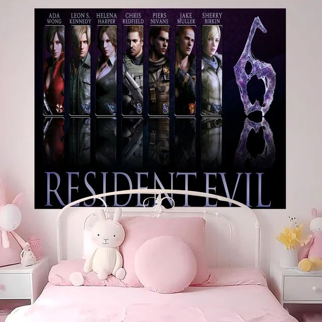 Resident Evil bricolage tapisserie murale suspendue Tarot Hippie tapis muraux dortoir décor à la maison 2