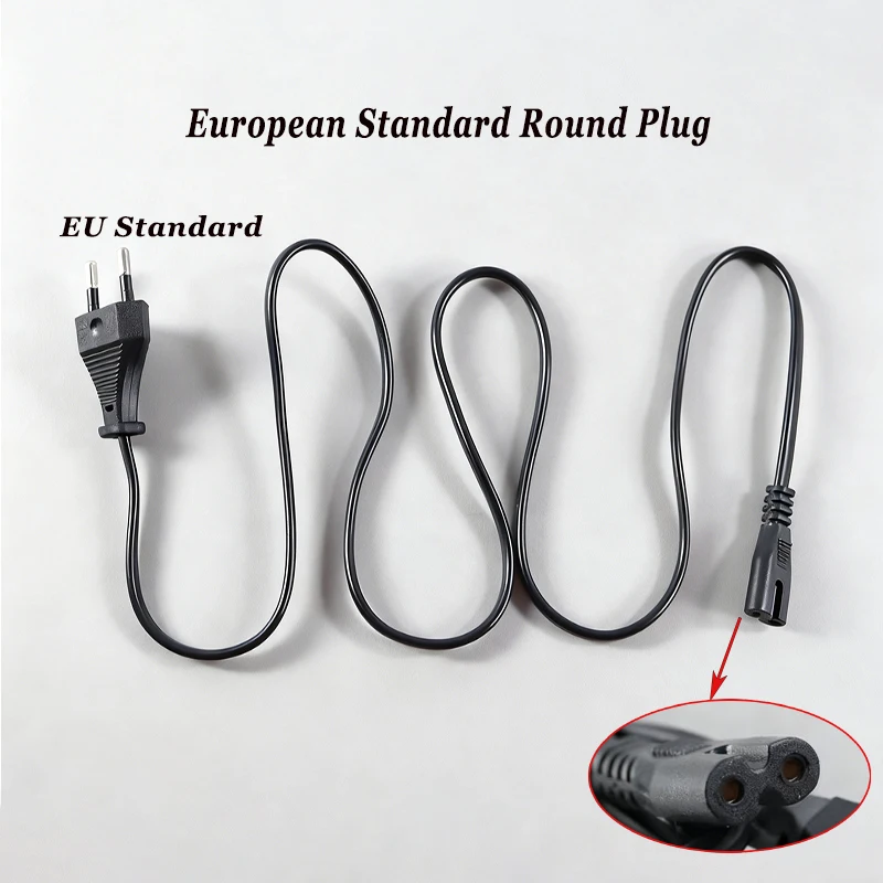 Universal Power Cord - 1M Long with European Round or American Flat Plug