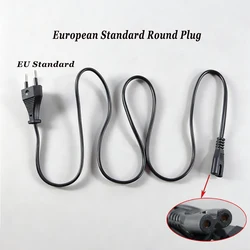 Universal Power Cord - 1M Long with European Round or American Flat Plug - 2PCS (A - EU Standard)