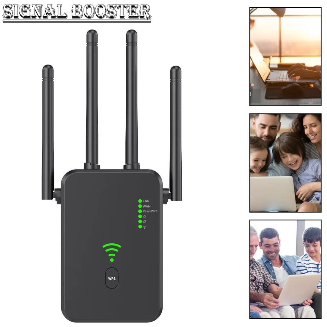 

WiFi Repeater Router WIFI Signal Amplifier 4-antenna Router Signal Amplifier Suitable Home Use Routing Interface 1pc WAN 1pc LAN