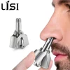 LISI Washable Portable Manual Nose Hair Trimmer for Men & Women Waterproof Stainless Steel Ear Hair Trimmer with Cleaning Brush 1