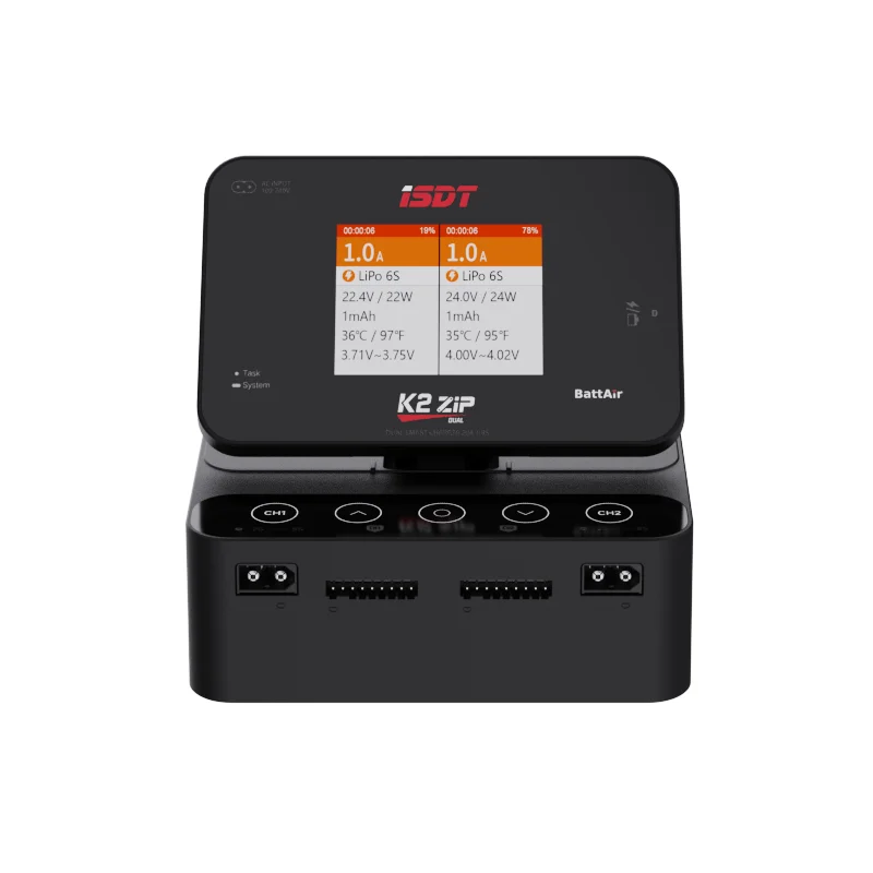 Chargeur ISDT K2 ZIP Double Canal 20A pour Batteries RC LiPo Li-ion