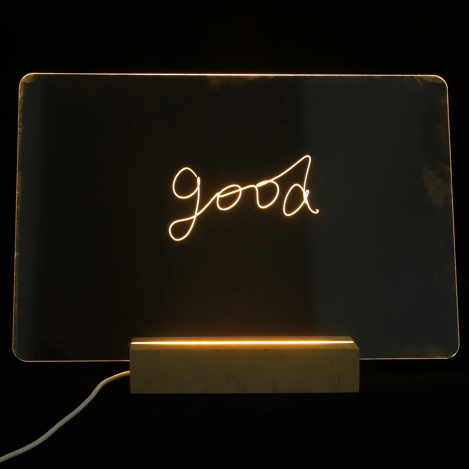 

1 Set Acrylic Erasable Note Board DIY Night Light Writing Board Message Plate