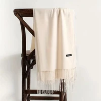 Women's Pashmina Scarf Shawls Soft Cashmere feeling Headscarf Travel Office Winter  Warm Hijabs Solid Lady Wraps Female Bandana 5