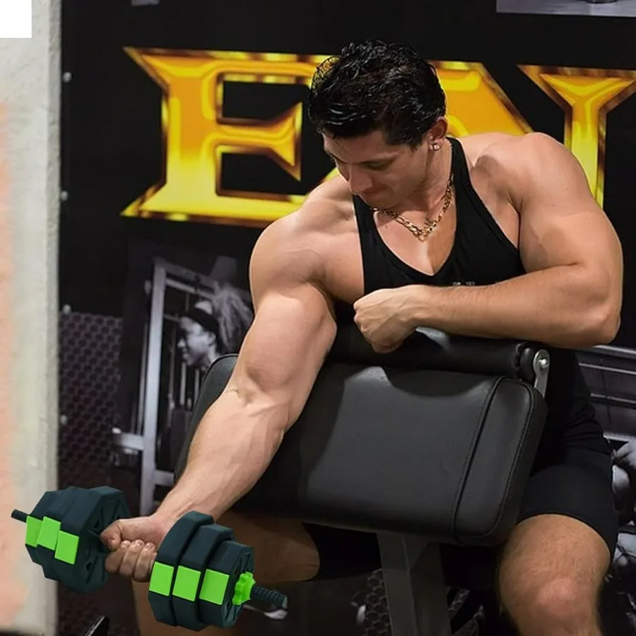 4-In-1 Adjustable Dumbbell Set - Dumbbell/Barbell/Kettlebell/Push Up Stand for Home Gym