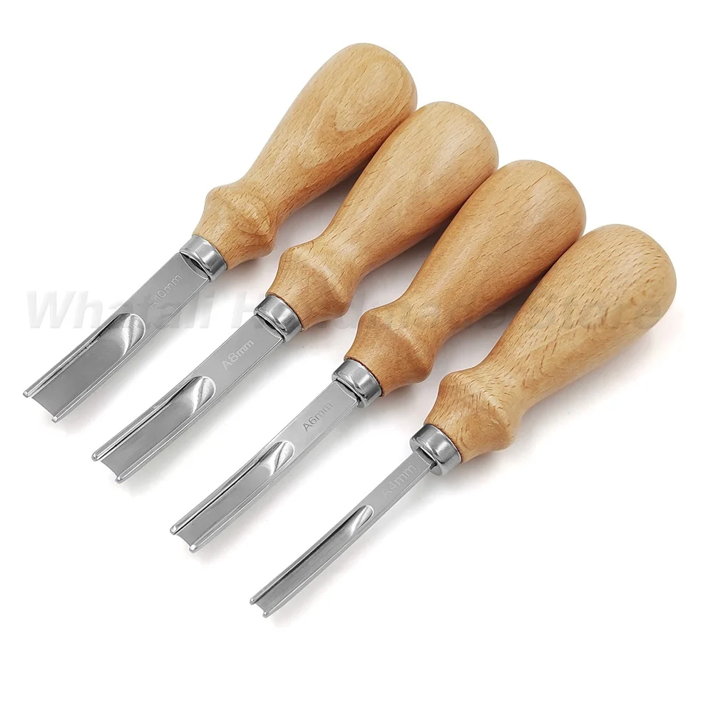 Leather Craft Edge Beveler Skiving Beveling Handmade Cutting Tool Hand Trimming Cutting Wood Handles DIY Leathercraft leather craft tools