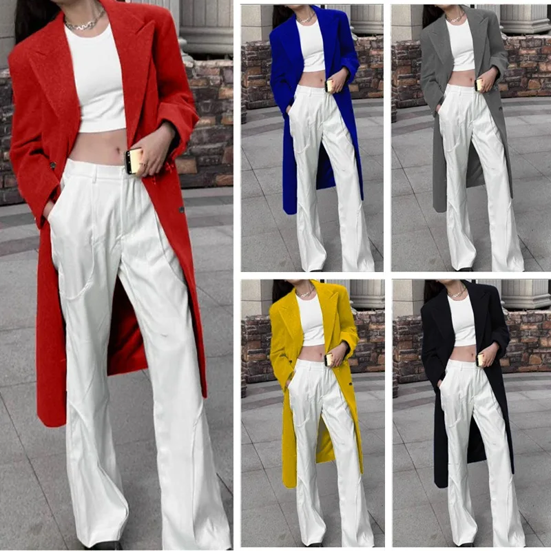 

Long Woolen Womens Coat and Woolen Coat Autumn and Winter 2023 Coat Women