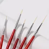 French Stripe Nail Art Liner Brush Set 3D Tips Line Stripes Drawing Pen UV Gel Brushes Painting Pen Manicure Tools 1