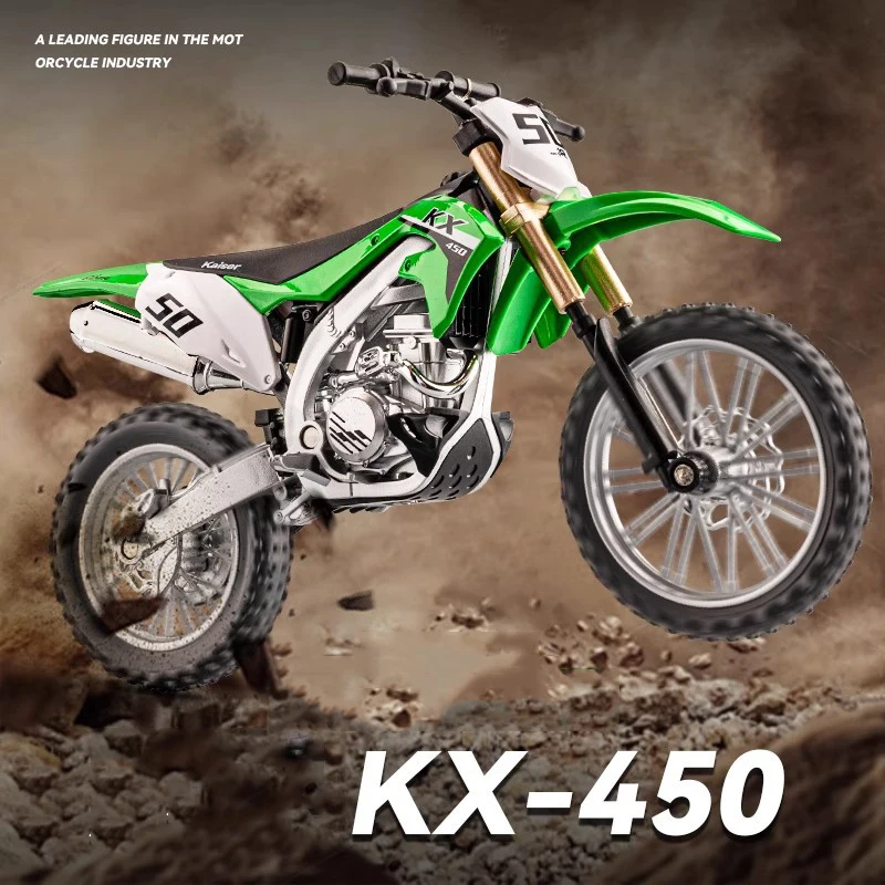 1:12 kawasaki KX450 Cross-Country Motorcycle Model Simulation Street Motorcycle Model Static Collection Children Toy Motorcycle