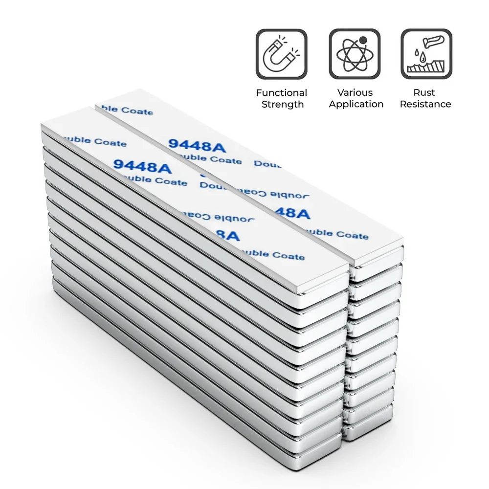 Neodymium Magnet Double-sided Adhesive Block NdfeB N35 Strong Permanent Refrigerator