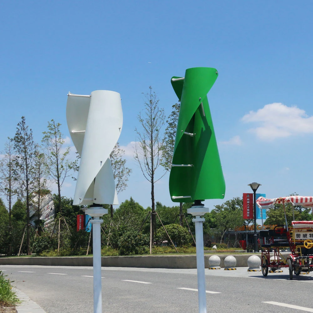 

Household Low Noise Wind Turbine Generator 8000W Home Vertical Spiral Wind Turbines Farm 12V 24V 48V