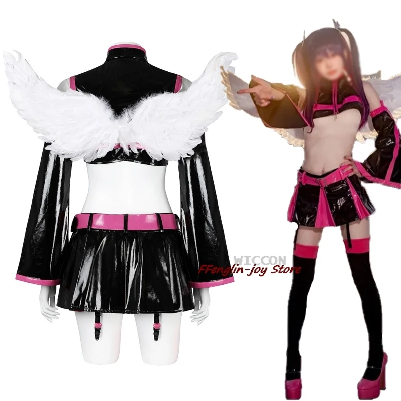 

2.5 Dimensional Seduction Miriella Liliel Lilysa Amano Mikari Tachibana Cosplay Costume Set Wig Anime Halloween Wing Women Sexy