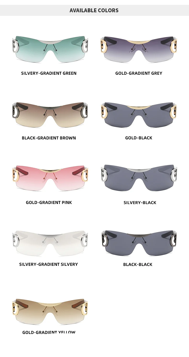 Uus raamita Y2K tehnoloogiaga moekas spordipeegel, isikupärastatud ja trendikas, futuristlikud aastatuhande päikeseprillid_voghion.com