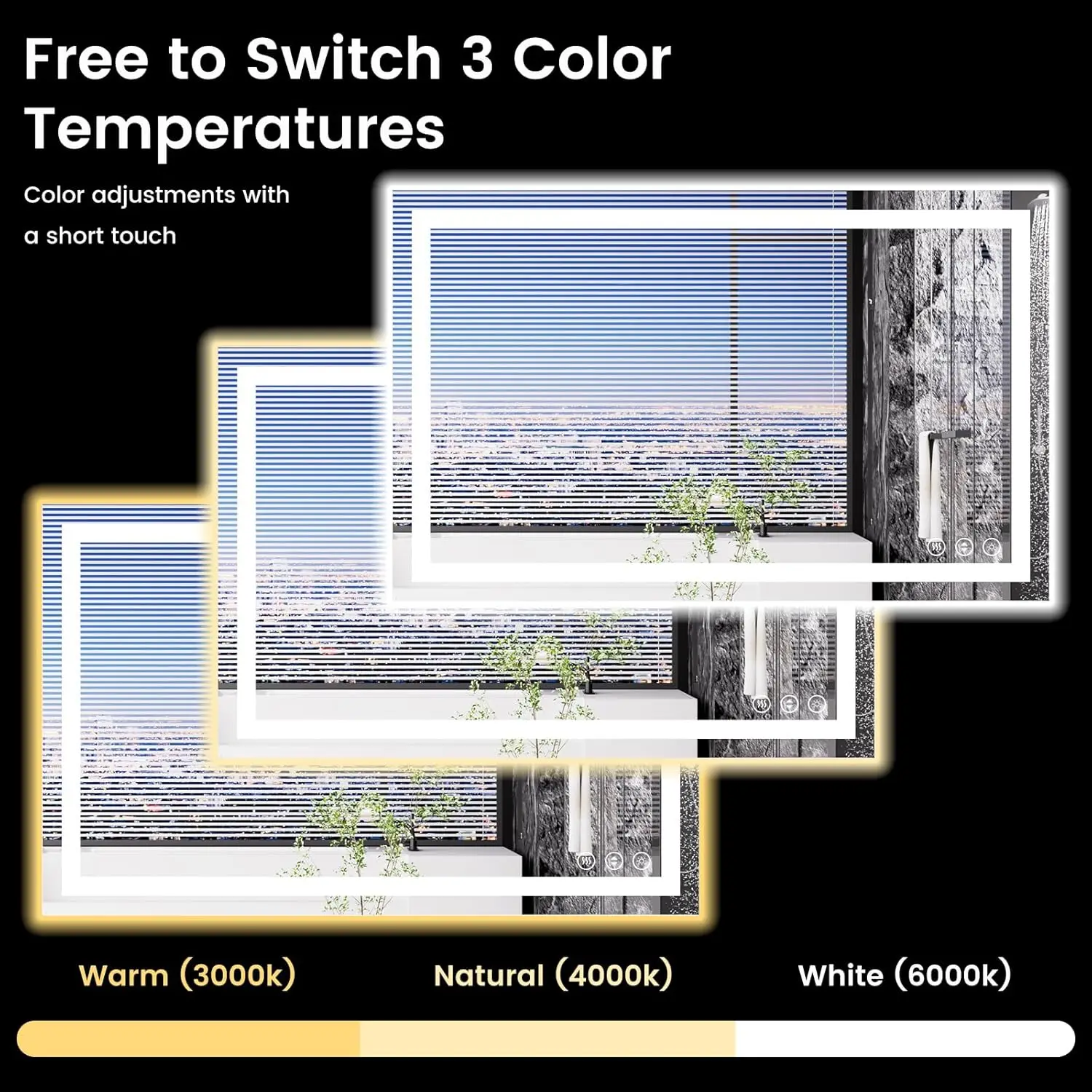 48X30 LED Bathroom Mirror with Lights, Anti-Fog, Backlit + Front Lit, Lighted Bathroom Vanity Mirror for Wall, Memory Function,