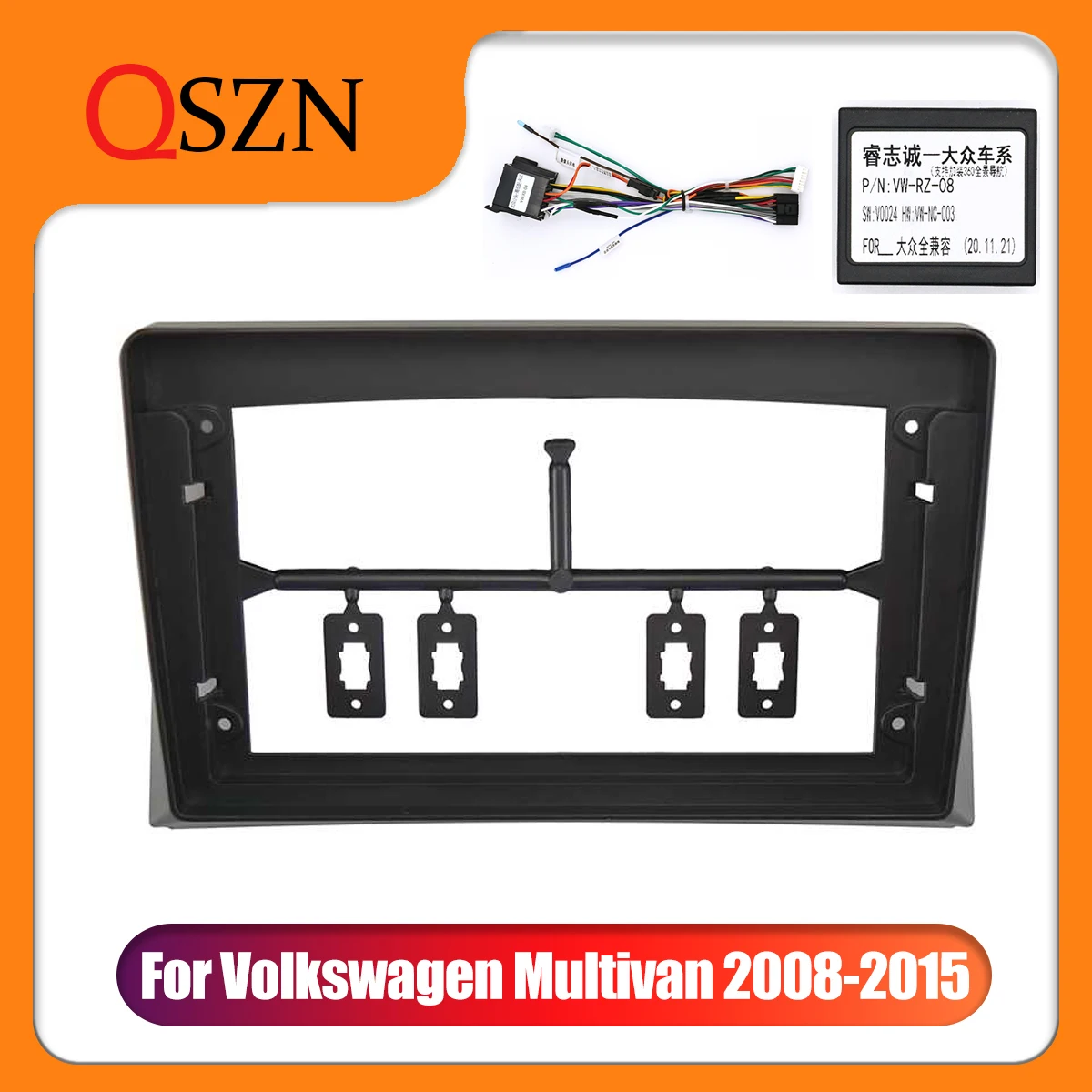 

Автомобильная магнитола, облицовка 9 дюймов, 2 Din, для Volkswagen Multivan 2008-2015, аудиоприборная панель, комплект для отделки