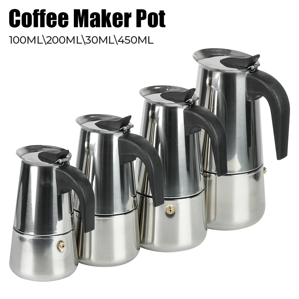 600Ml Mocha Espresso Latte Filtro Piano Cottura Caffettiera In Acciaio Inox Per Barista Moka Caffettiera Caffettiera Caffettiera Caffettiera