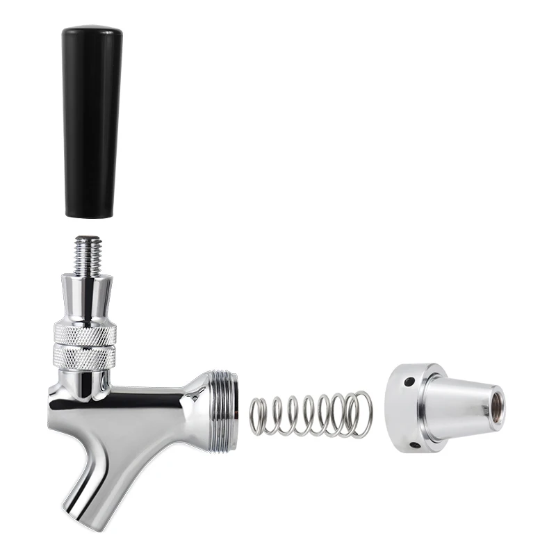 Stainless Steel Handheld Beer Faucet - Portable Picnic Tap For Kegs | 1/4" OD Barb Connection