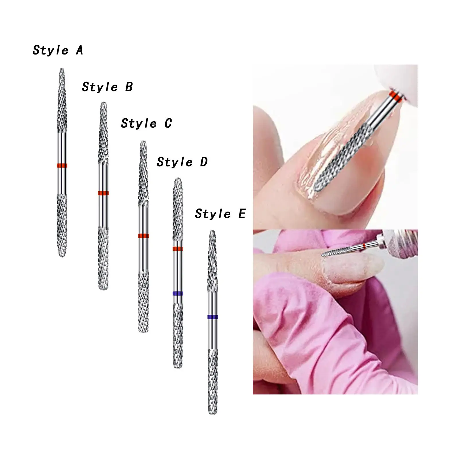 Nail Drill Bit Nails Accessories Tools Nail Polishing Bits for Acrylic Nails Salon Manicure Electric Drill Bit Machine Home