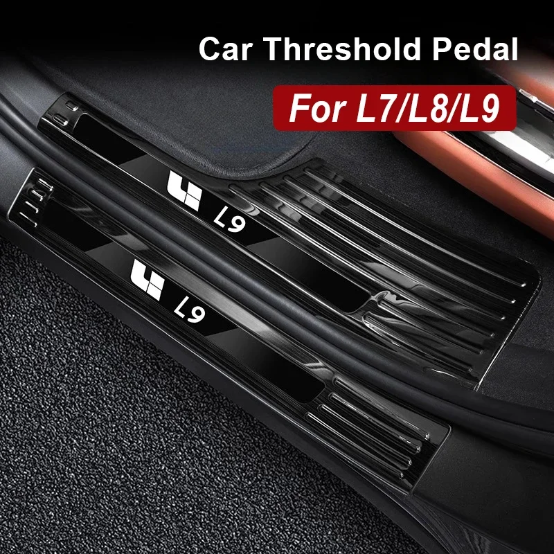 

For Leading Lixiang L7 L8 L9 2022 2023 Door Sill Scuff Plate Guard Stainless Steel Kick Pedal Threshold Sticker for lixiang