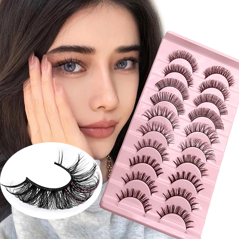 10 Pairs Dramatic False Eyelashes 10 23mm Russian False Eyelashes