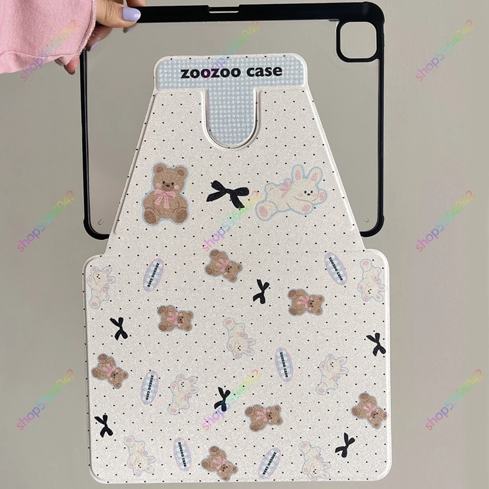 360 Rotazione Cartoon Bunny Case Per Ipad 10.2 9Th 8Th 7Th Gen 2022 10.9 ''Ipad Air 4 5 10.9 10Th Gen Pro11 Pencil Holder Cover